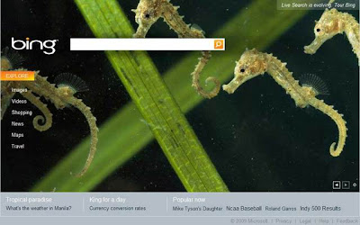 Microsoft Bing Home page