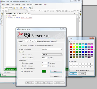 How to change the status bar color of SSMS 2008 Query Editor How to change the status bar color of SSMS 2008 Query Editor