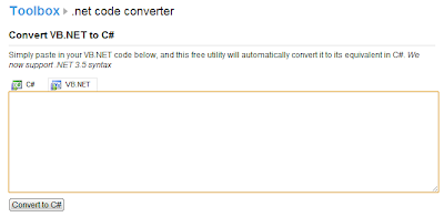 Convert VB.NET to C# and Vice-Versa