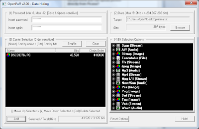 OpenPuff can conceal any file into another file called carrier OpenPuff can conceal any file into another file called carrier
