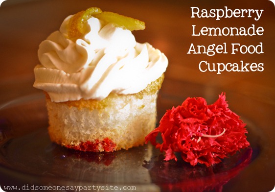 Raspberry Lemonade Angel Food Cupcakes copy