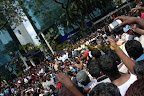 organiser rallies crowd