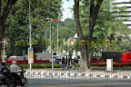Dataran Merdeka, heavily guarded