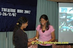 Ananthi handing over prize for best decorated car Ananthi handing over prize for best decorated car