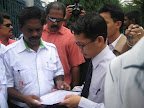 Handing over memorandum