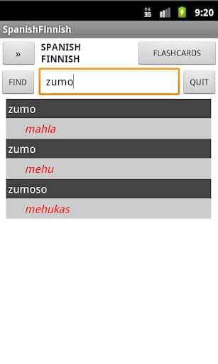 Finnish Spanish Dictionary