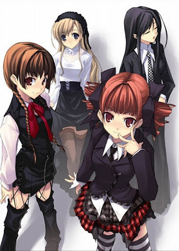 tags anime friends girl goth gothic schoolgirl uniform schoolgirls .