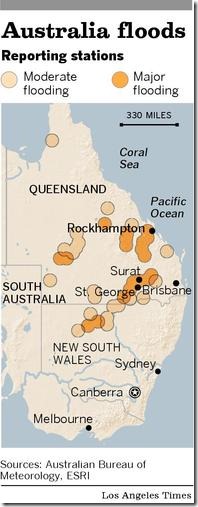 Australia Flooding Map 2011 2010 floods pics images
