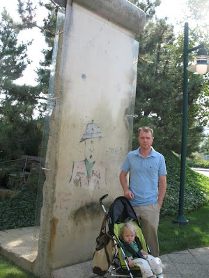 A Duck Tour driving by pointed out that we were (unknowingly) standing in front of a piece of the Berlin Wall