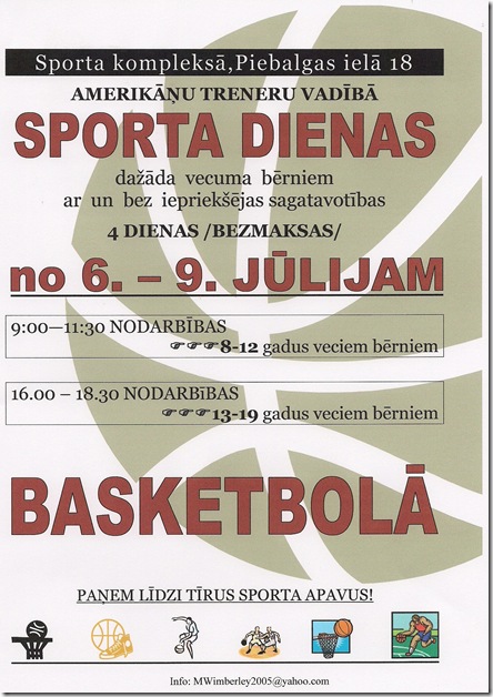 Basketball Dienas Poster