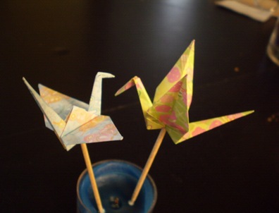 Origami Cranes Cake Toppers-1