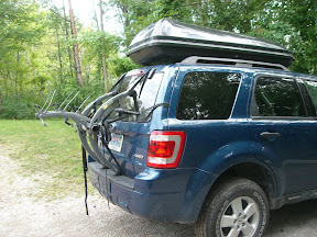 New bike rack!  Kind of hard to put on at first, but once you figure it out, it works great!