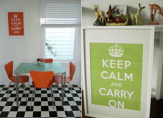 Keep Calm and Carry on Decor