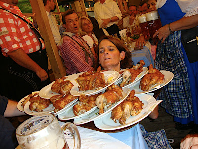 The salty chicken lady in the tent