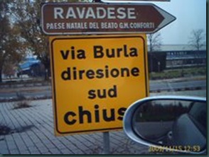 via Burla diresione sud