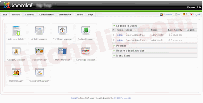 Default Joomla 1.5 Administrator Page