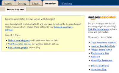 Finish Setup Amazon In Blogger