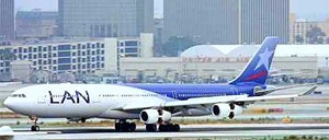 LAN Airlines AirPlane on airport