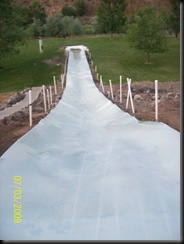 Owyhee camp water slide from the top