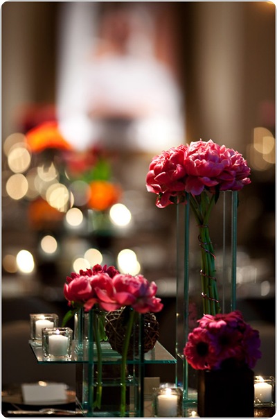 Pink fuchsia chocolate tablescape peonies roses daisies Artstar Photo 2