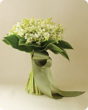 Lily of the valley white wedding bouquet