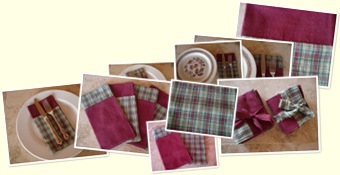 View Folk Art Primitive Cloth Dinner Napkins