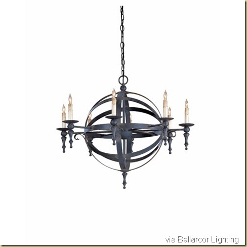 Armillary sphere chandelier