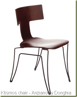 Modern Klismos chair called Anziano by Donghia