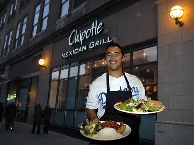Chipotle and Ethier Chipotle is my favorite fast food joint and Andre is my favorite Dodger...ahh perfect combo!