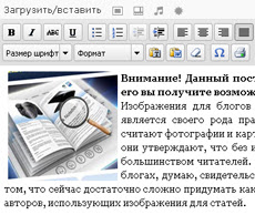 wordpress текстовый редактор