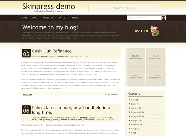 дизайн для блога wordpress