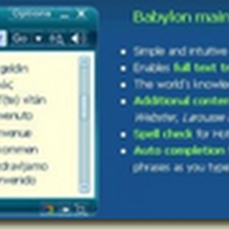 Babylon 7 Dictionary And Language Translation Software