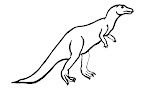 dinosaur colouring page - allosaurus