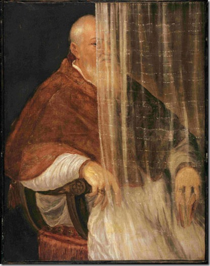 Tiziano Vecellio -Pieve di Cadore 1488-1490-Venezia 1576- Ritratto dell'arcivescovo Filippo Archinto 1556-1558 circa. Dipinto su tela, cm 114,8 x 88,7, The John G. Johnson Collection, Philadelphia Museum of Art.
