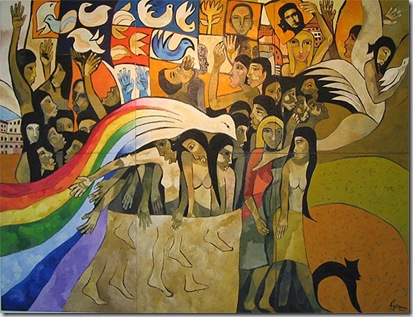 Grito por la Paz, 2004, cerámica, Museo delle Culture del Mondo, Castello D'Albertis, Genova