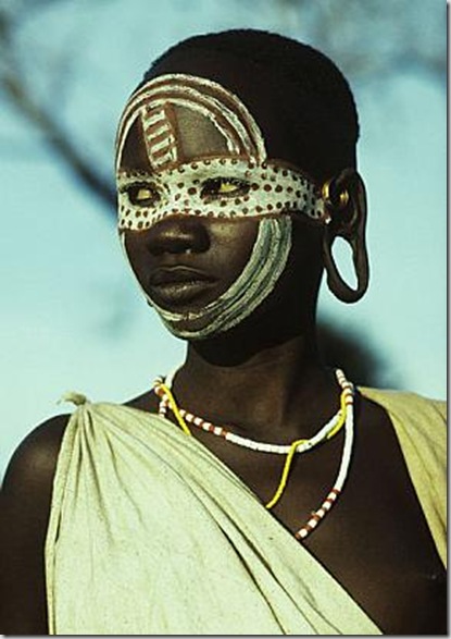 Unmarried Surma Girl, Ethiopia, 1986