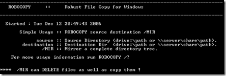 Robocopy - Robust File Copy for Windows