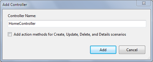 Add Controller Add Controller