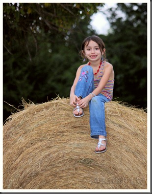 playing with hay