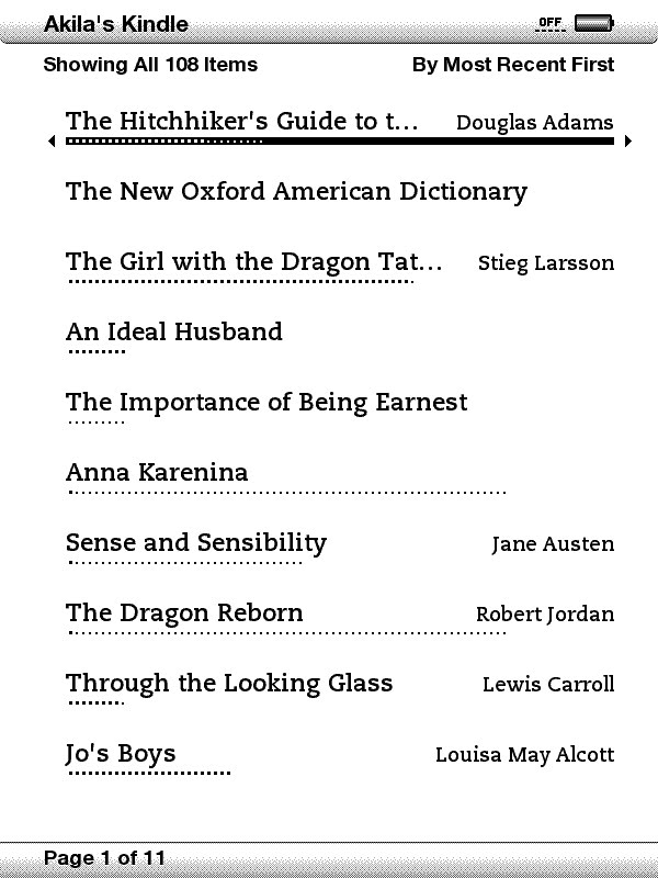 Organization on Kindle