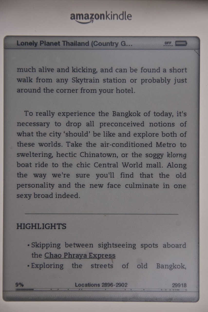 Kindle screen