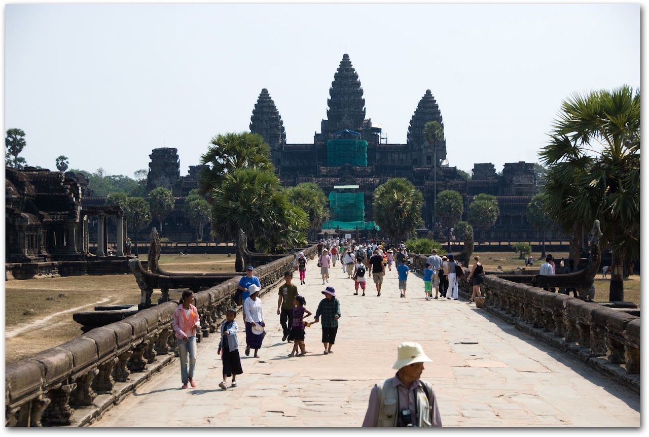 Tourists at Angkor Wat