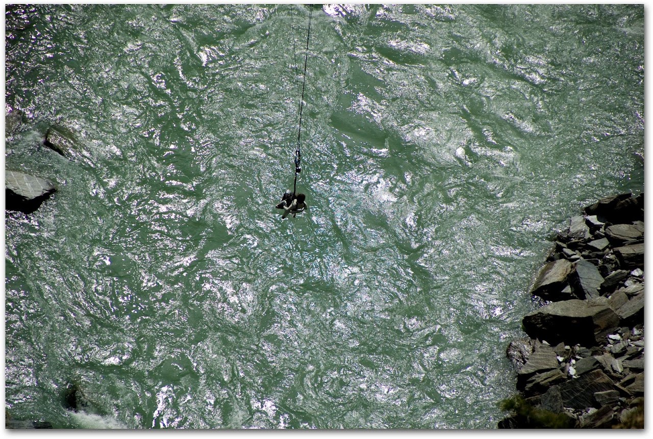 Swinging over the river