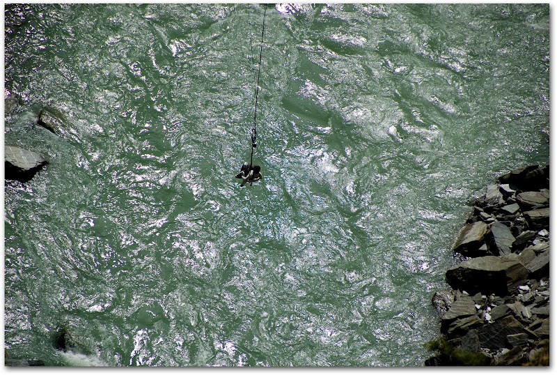 Swinging over the river