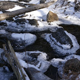 small stream between round pond and twin pond