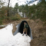 Gavin about to enter the tunnel