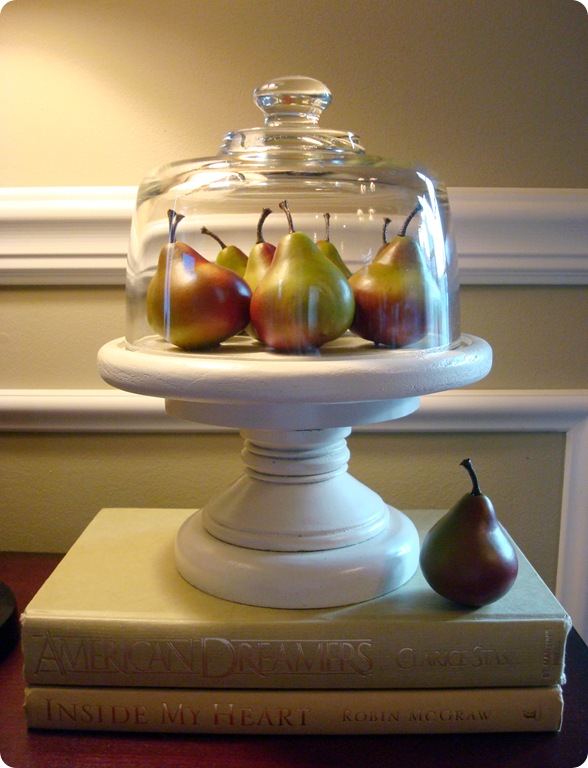 cloche with pears