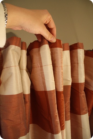 pleated drapes