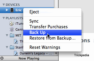 Backup your iPhone/iPod Touch Backup your iPhone/iPod Touch