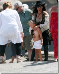 Johnny Depp_ Penelope Cruz_ and Geoffrey Rush filming _Pirates of the Caribbean IV_ in Hawaii
